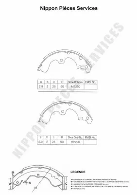 Zapatas de freno Toyota Tercel AL25