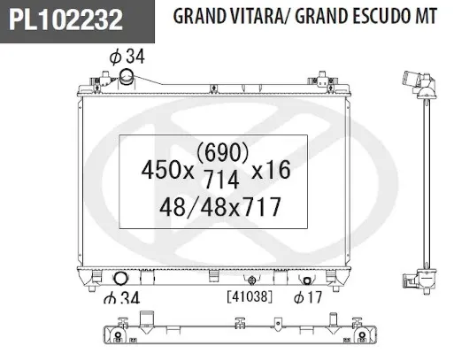 Radiador Suzuki Grand Vitara JB