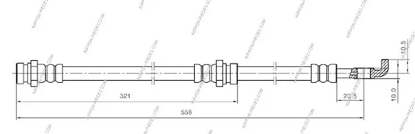 Latiguillos de freno delantero Mazda 626 III
