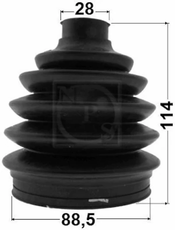 Fuelle, árbol de transmisión delantero exterior SsangYong Rexton 2 (RJN)