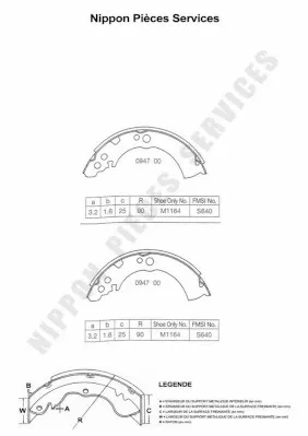 Zapatas de freno Nissan Micra K10