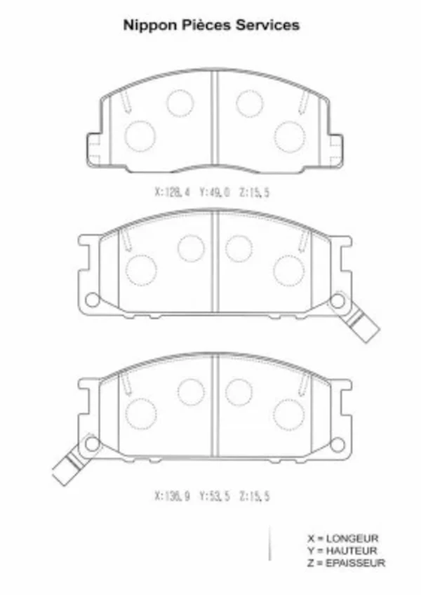 Pastillas de freno delanteras Toyota Previa (TCR1, TCR2)