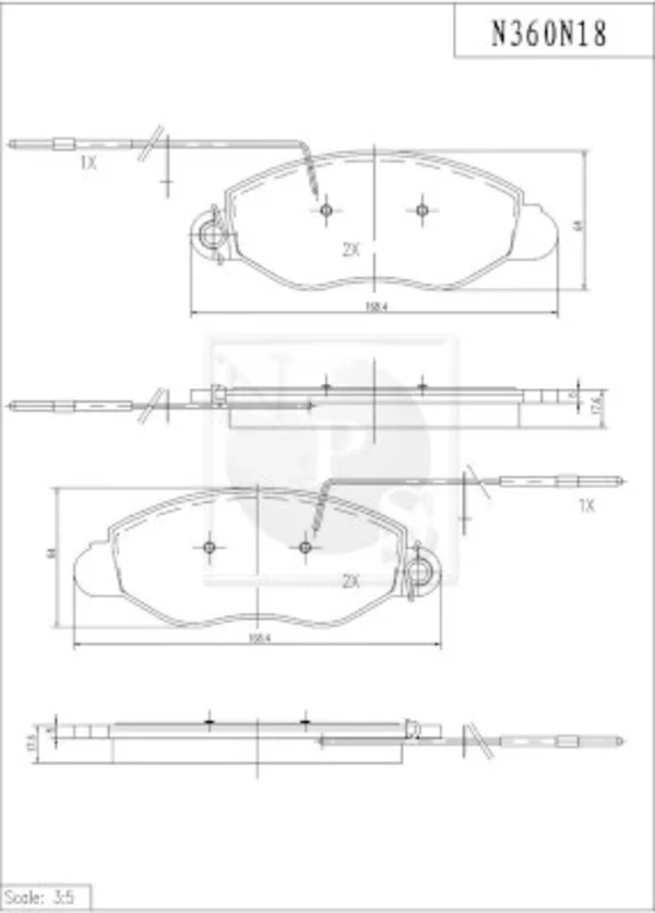 Pastillas de freno delanteras Nissan Cabstar (TL, VL)