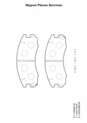 Pastillas delanteras para Toyota Celica  T16