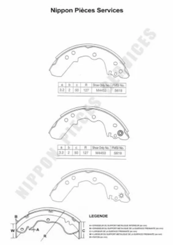 Zapatas de frenos de tambor traseras Isuzu Trooper (UBS)