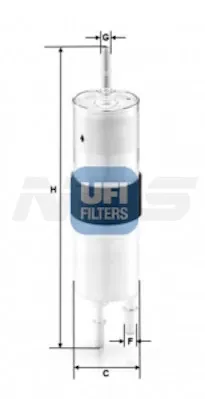 Filtro de combustible B133W01 NPS