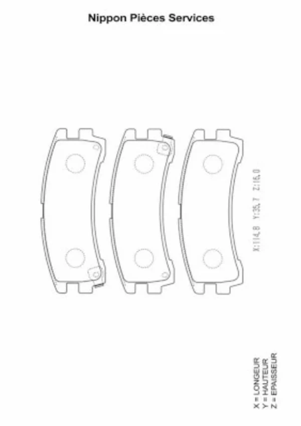 Pastillas de freno traseras Nissan Terrano 2 (R20)