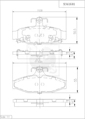 Pastillas de freno traseras SP1066 Hyundai/Kia