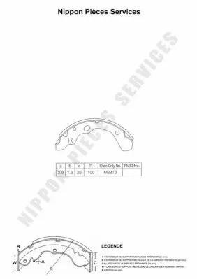 Zapatas de freno AA10026310 Hyundai/Kia