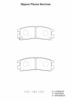Pastillas de freno traseras Mitsubishi Galant VIII