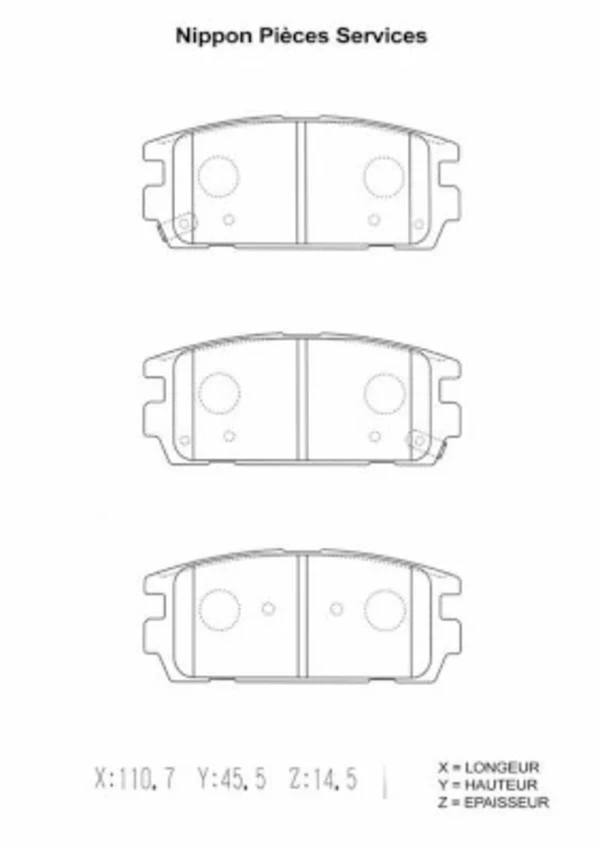 Pastillas de freno traseras Hyundai Terracan (HP)