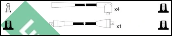 Juego de cables de bujías para Ford Escort 3 