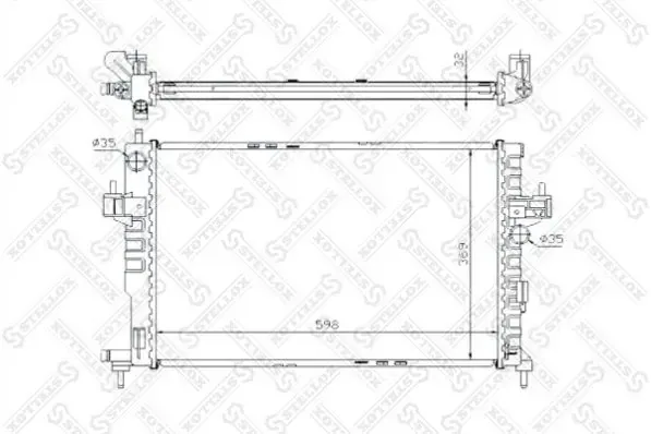Radiador 1025967SX Stellox