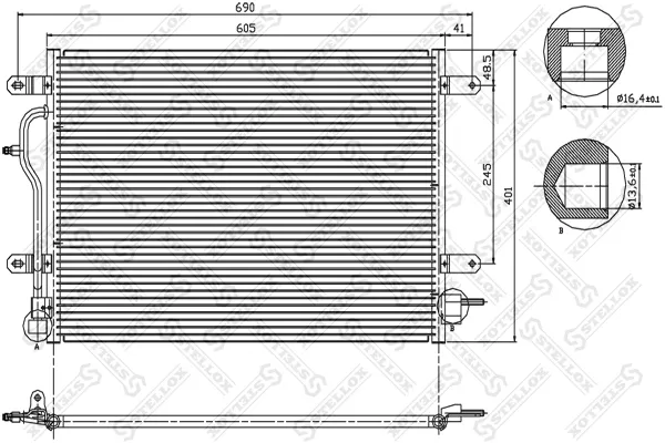 Condensador aire acondicionado Audi A4 B6