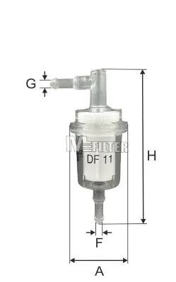 Filtro de combustible DF11 Mfilter