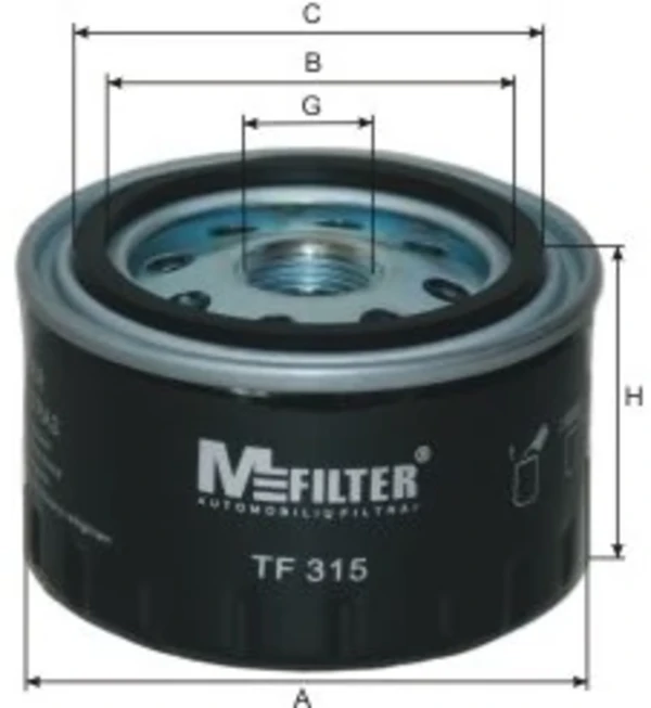 TF315 Mfilter filtro de aceite