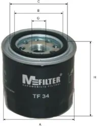 Filtro de aceite TF34 Mfilter