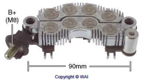 Alternador Diodo Puente Rectificador IYR9016 WAI