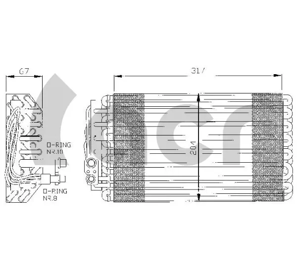 Evaporador de aire acondicionado BMW 7 E38
