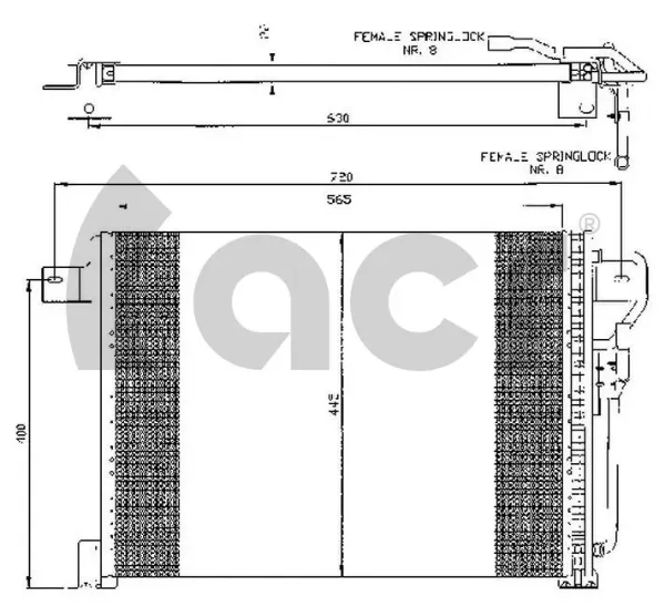 Condensador aire acondicionado 55115863 Chrysler