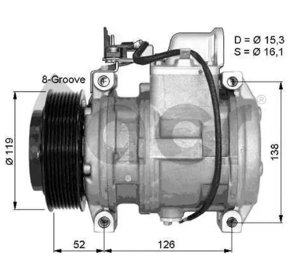 Compresor de aire acondicionado 134426R ACR