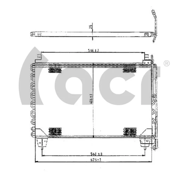 Condensador aire acondicionado Mercedes S (W126)
