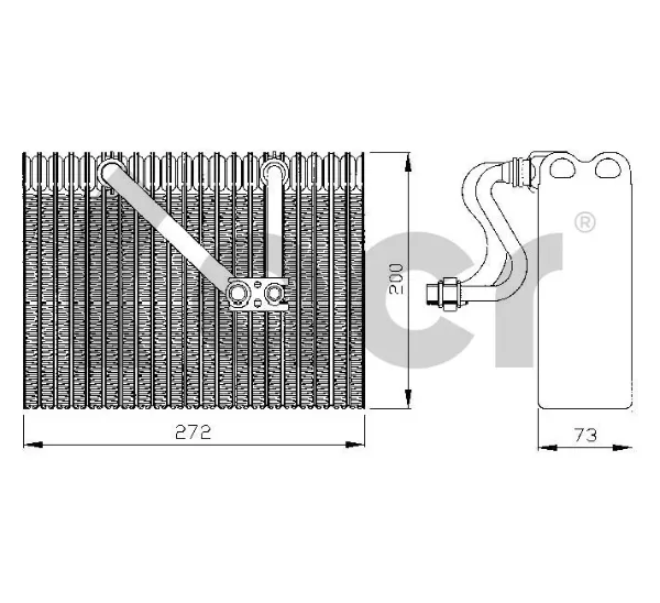 Evaporador de aire acondicionado 310145 ACR