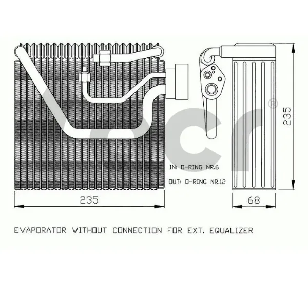 Evaporador de aire acondicionado 310149 ACR