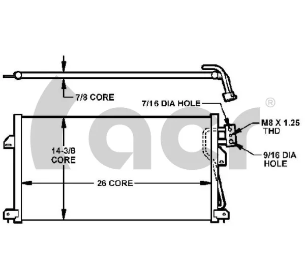 Condensador aire acondicionado Chrysler Voyager I ES 