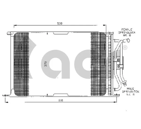 Condensador aire acondicionado 300032 ACR