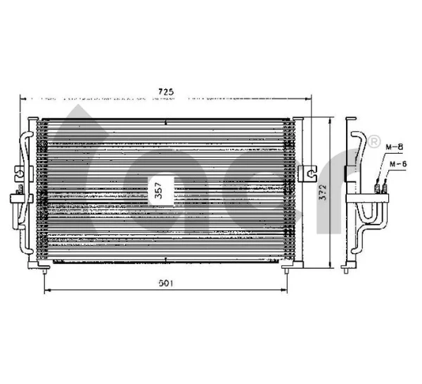 Condensador aire acondicionado Hyundai Sonata 3 
