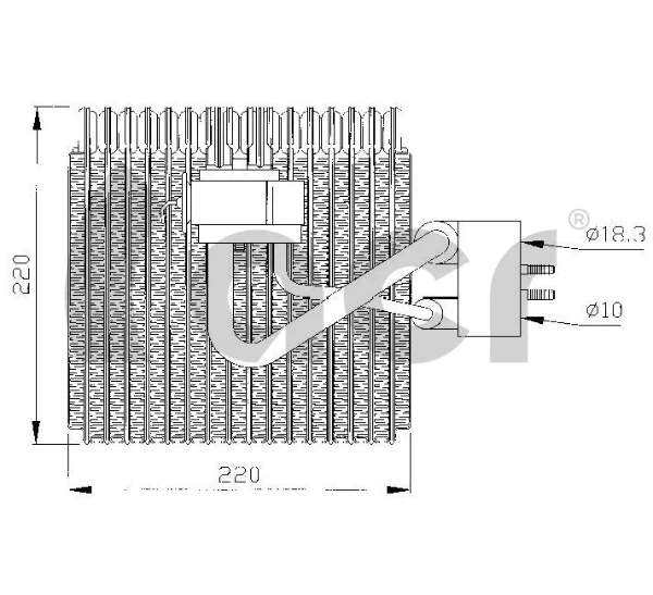 Evaporador, aire acondicionado Fiat Punto (176L)