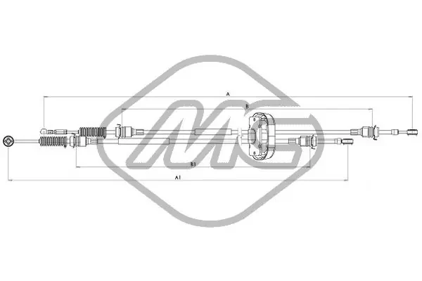 82954 Metalcaucho cables de accionamiento, caja de cambios