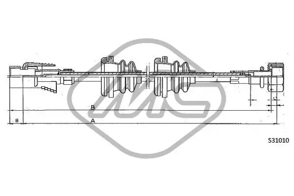 Cable velocímetro 83654 Metalcaucho