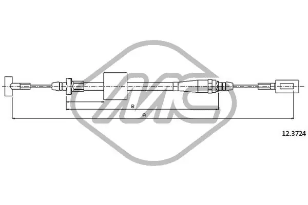 Cable de freno de mano trasero derecho/izquierdo 81394 Metalcaucho