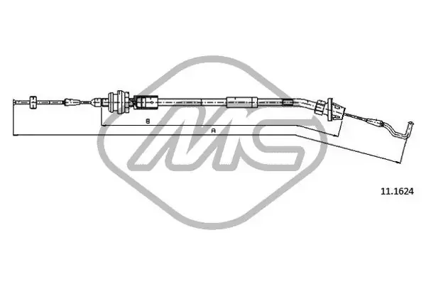 Cable del acelerador 80687 Metalcaucho
