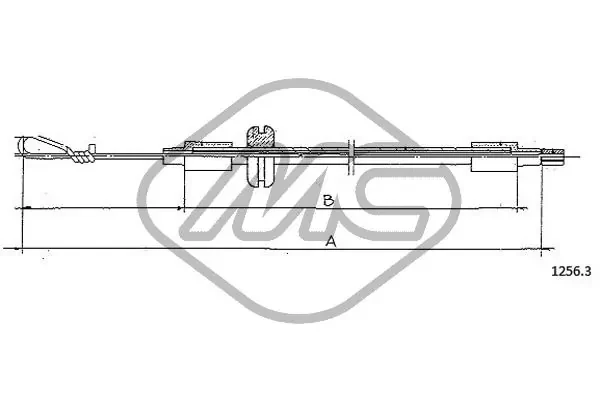 Cable de apertura de capó del motor Fiat Uno (146A)