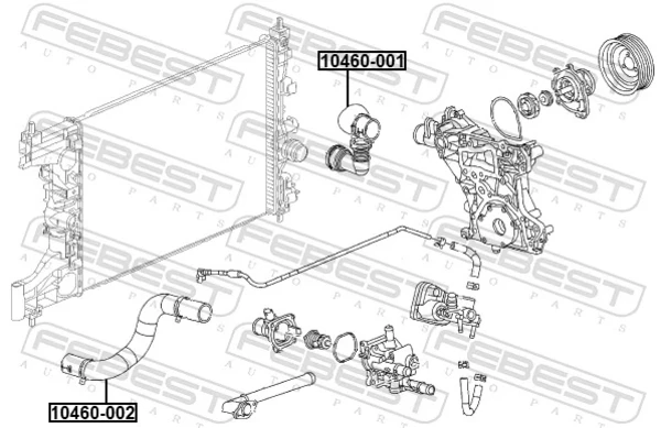 Tubería de radiador arriba Chevrolet Orlando (J309)