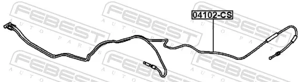 Cable de apertura de maletero trasero 04102CS Febest