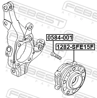 Buje de rueda delantero 1282SFE15F Febest
