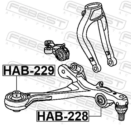 Silentblock del brazo de suspensión HAB229 Febest