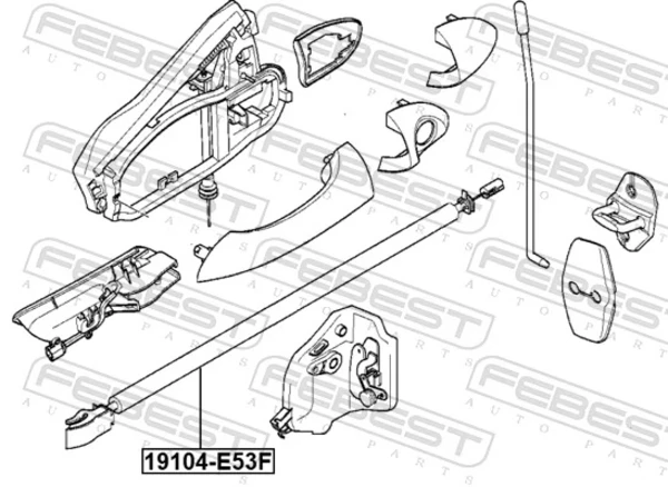 Cable de accionamiento, desbloqueo de puerta delantera на BMW X5 (E53)