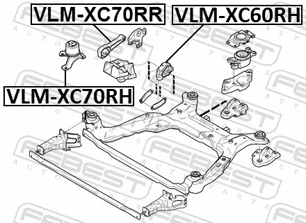 Soportes de motor delantero para Volvo S60 I RS, RH