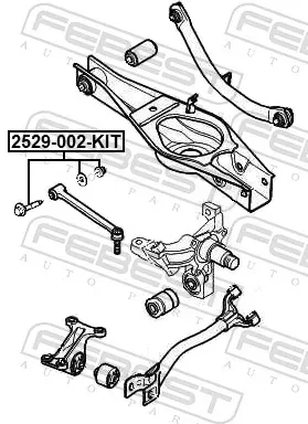 Perno interior del brazo de caída trasero 2529002KIT Febest