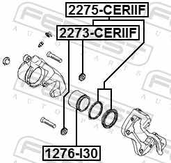 Fuelle, guía de pinza de freno delantera 2273CERIIF Febest