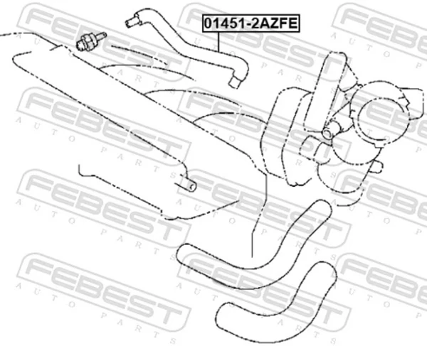 Tubo De Ventilacion Del Carter (Separador de Aceite) Toyota Previa (ACR50)