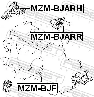 Soporte motor delantero Mazda 323 BJ