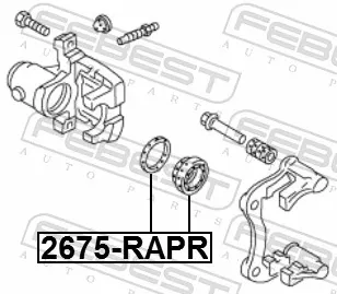 Juego de reparación, pinza de freno trasero 9940616 Fiat/Alfa/Lancia