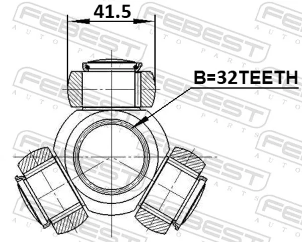 Trípode, árbol de transmisión Volkswagen Golf 5 (1K1)