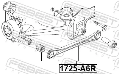Brazo transversal de suspensión trasera 1725A6R Febest